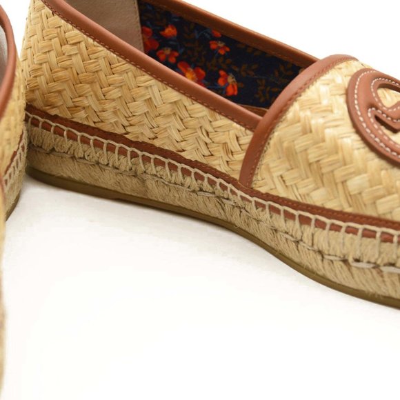 Gucci Adela GG Raffia Espadrilles EU 38 - Picture 5 of 15